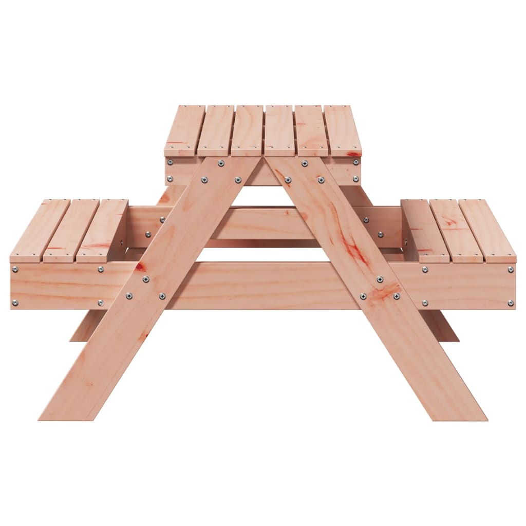Kids' Picnic Table - Solid Douglas Wood, 88x97x52 cm