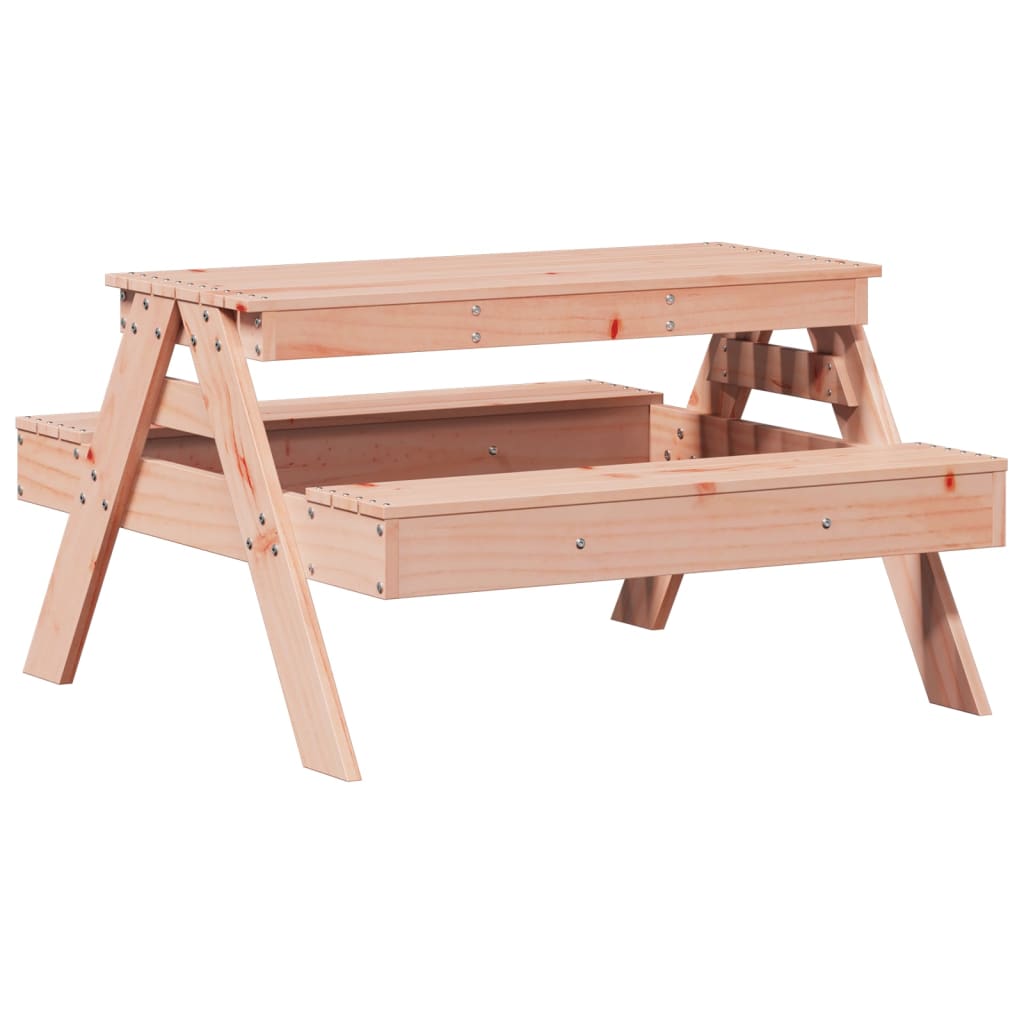 Kids' Picnic Table - Solid Douglas Wood, 88x97x52 cm