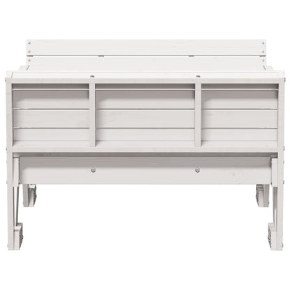 Kids' White Pine Wood Picnic Table - 88x122x58 cm