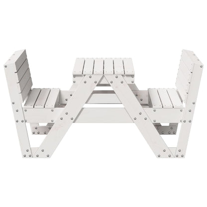 Kids' White Pine Wood Picnic Table - 88x122x58 cm