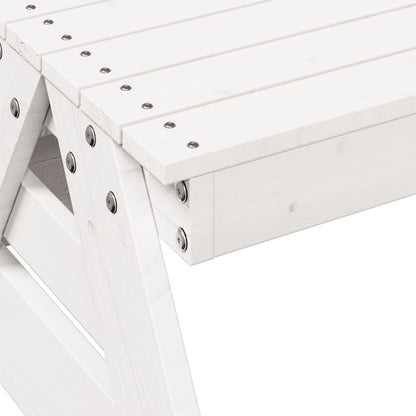 Kids' White Pine Wood Picnic Table - 88x122x58 cm