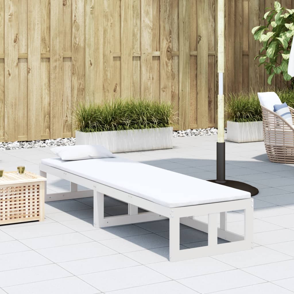 Extendable White Pine Wood Garden Sofa Bench