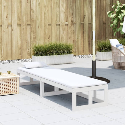 Extendable White Pine Wood Garden Sofa Bench