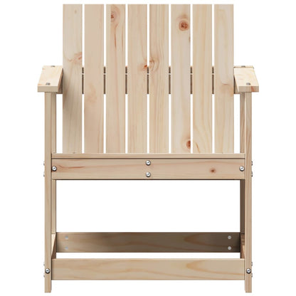 Solid Wood Pine Garden Chair - 62x56x77 cm - Durable Outdoor Seating