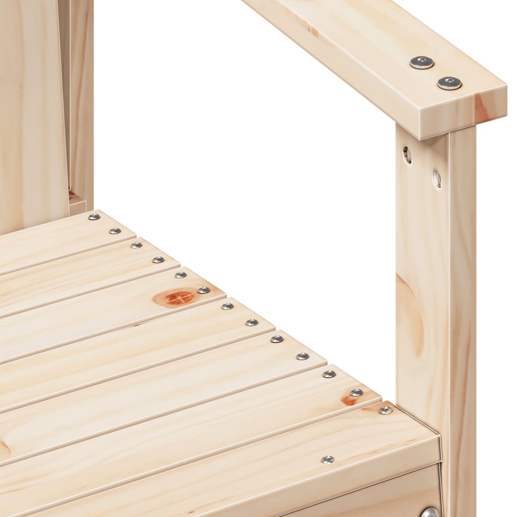 Solid Pine 3-Piece Garden Lounge Set - Stylish Outdoor Comfort