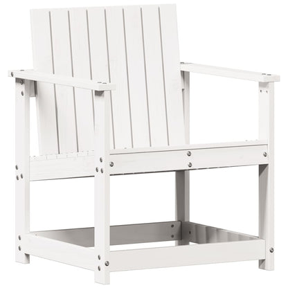 White Solid Pine Wood 3 Piece Garden Lounge Set - Stylish & Durable