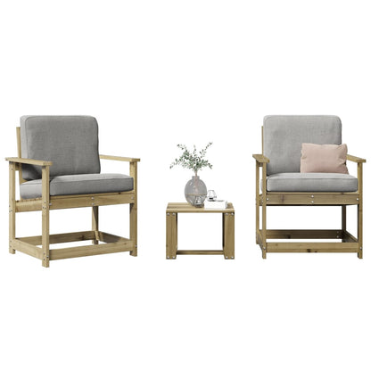 Stylish 3 Piece Garden Lounge Set in Impregnated Pine Wood