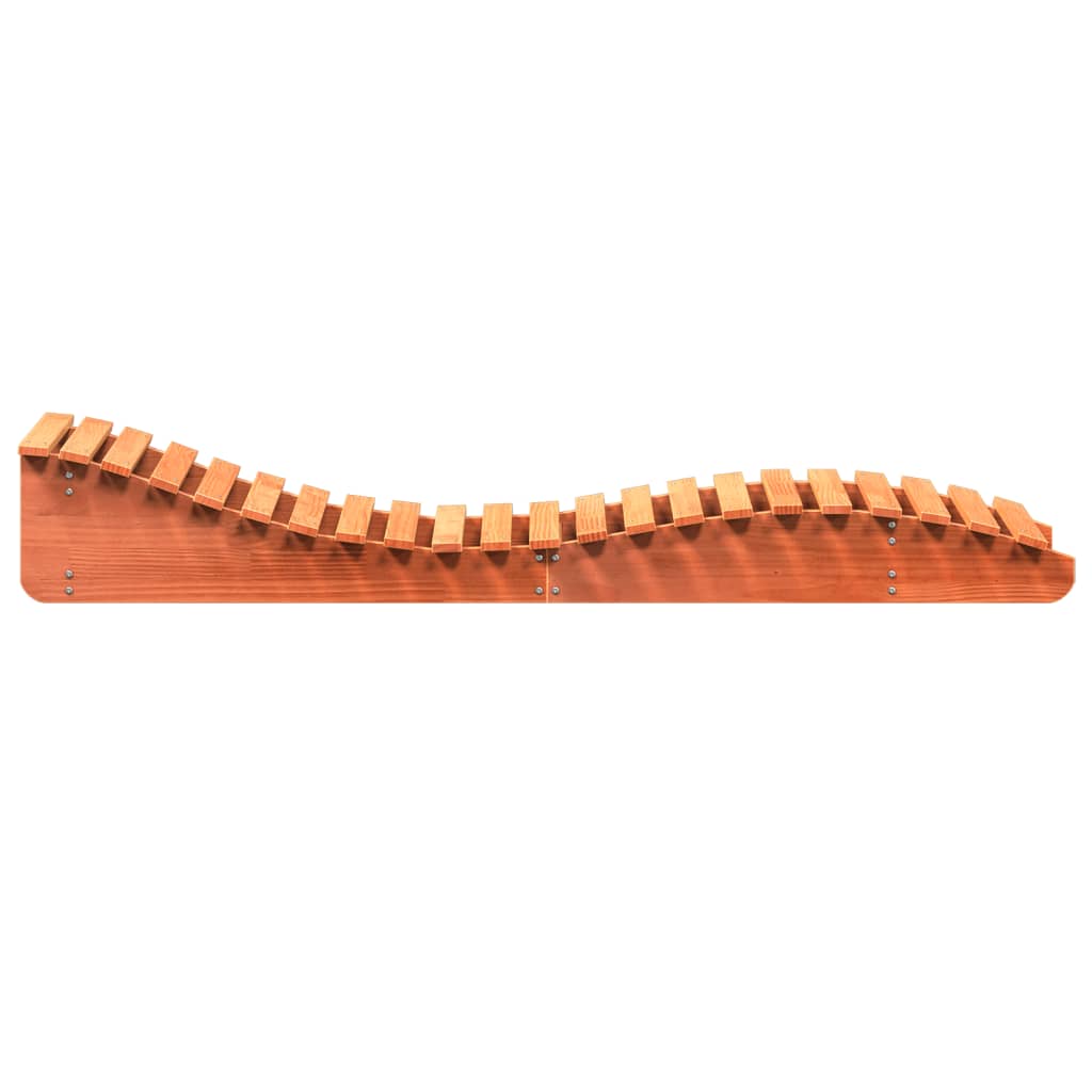 Solid Pine Sun Loungers - Wax Brown, 2 Pcs, 205x60x31.5 cm