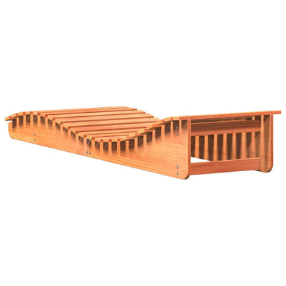 Solid Pine Sun Loungers - Wax Brown, 2 Pcs, 205x60x31.5 cm