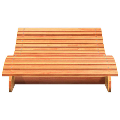 Sun Lounger Wax Brown Solid Pine Wood 205x80x31.5 cm