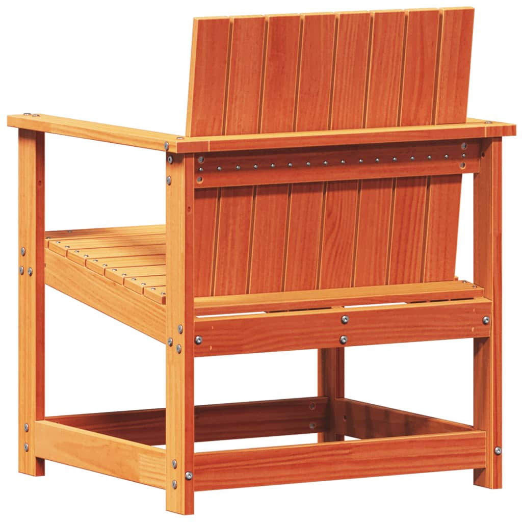 Solid Pine Garden Chair, Wax Brown, 62x56x77 cm - Durable & Stylish