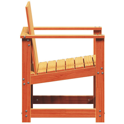 3-Piece Wax Brown Solid Pine Wood Garden Lounge Set