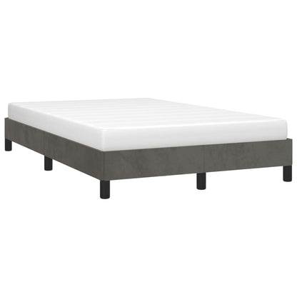 Small Double Velvet Bed Frame, Dark Grey, 120x190 cm