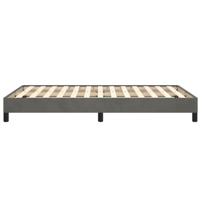 Small Double Velvet Bed Frame, Dark Grey, 120x190 cm