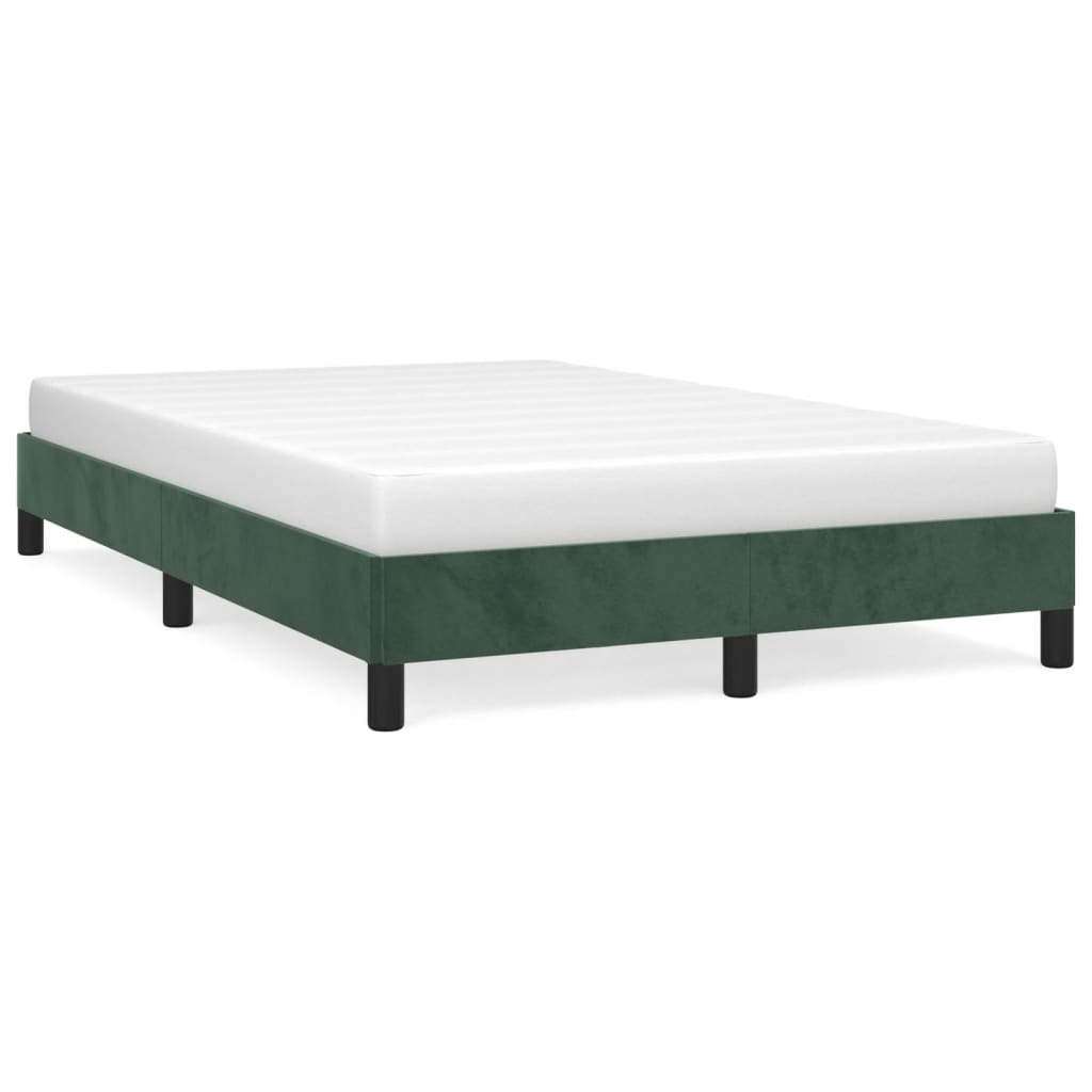Velvet Dark Green Small Double Bed Frame 120x190 cm