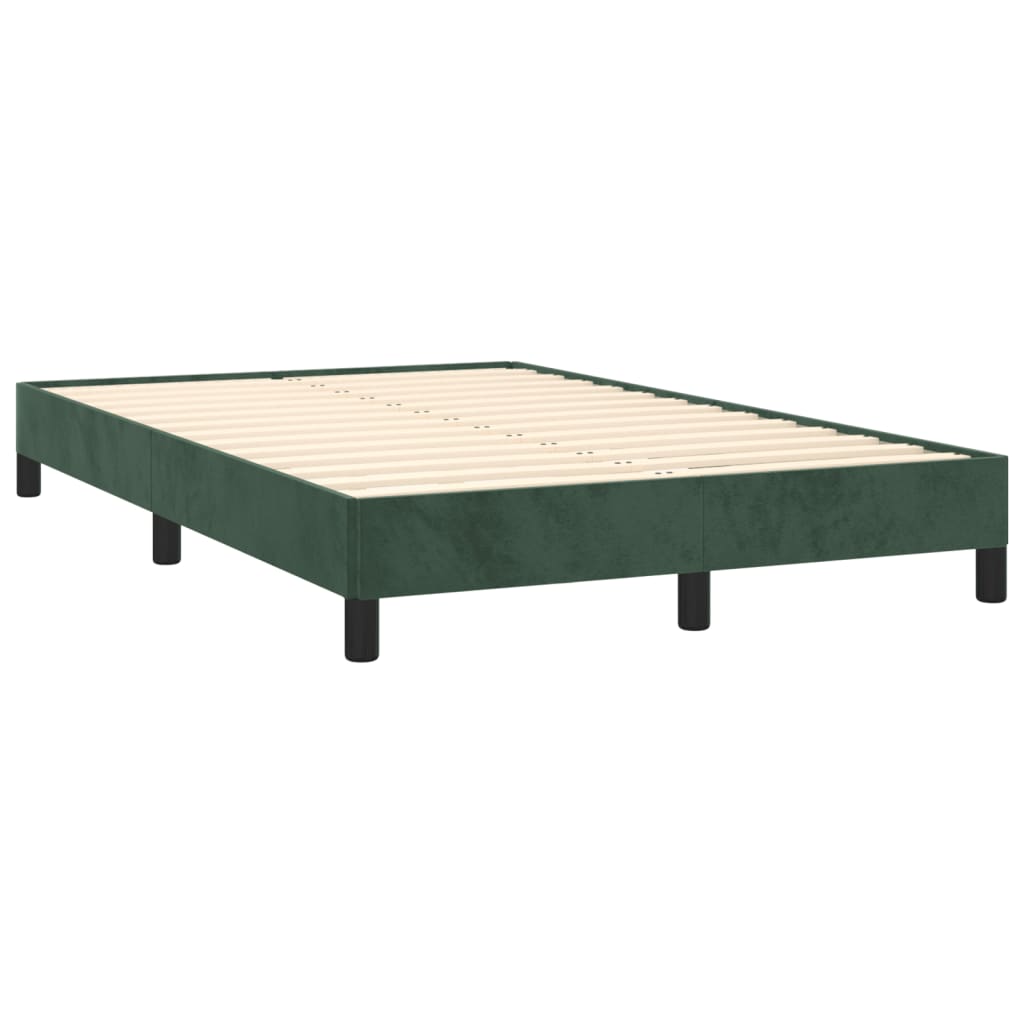 Velvet Dark Green Small Double Bed Frame 120x190 cm