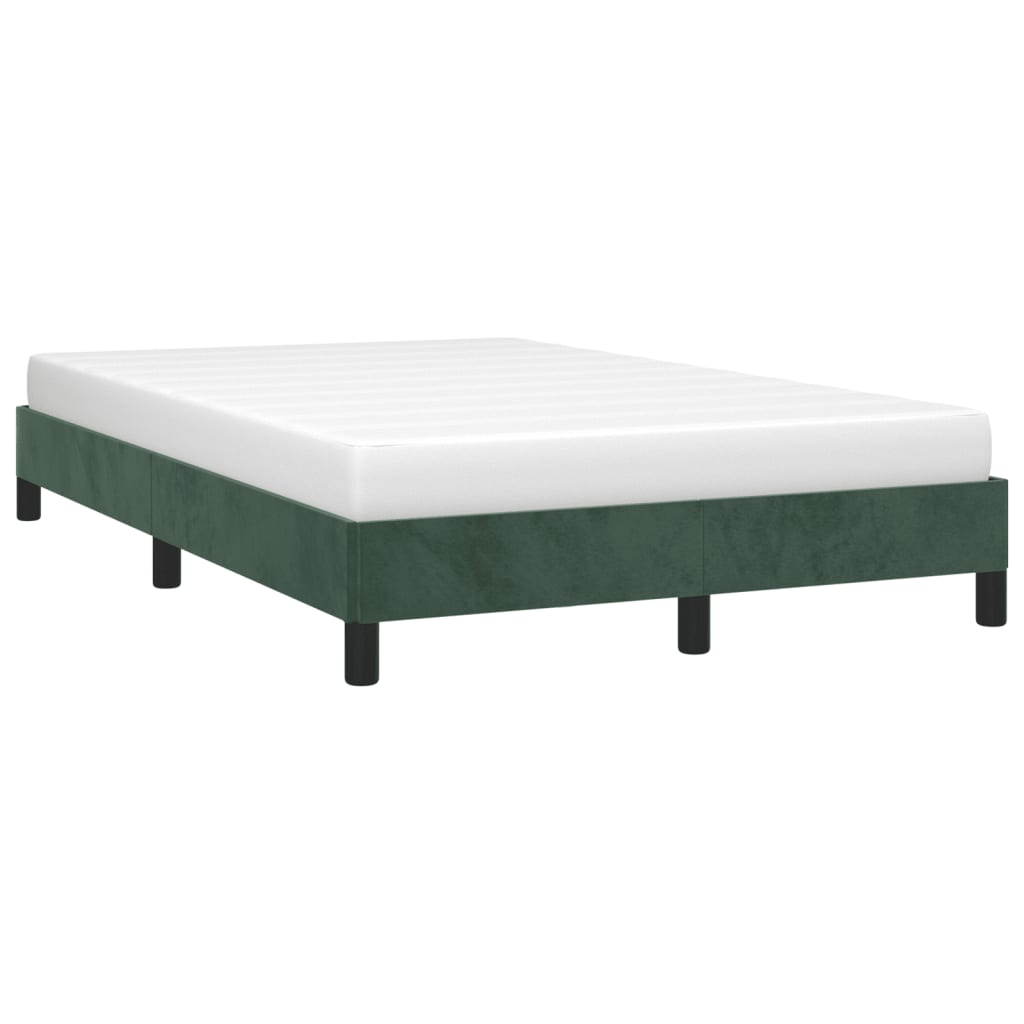 Velvet Dark Green Small Double Bed Frame 120x190 cm