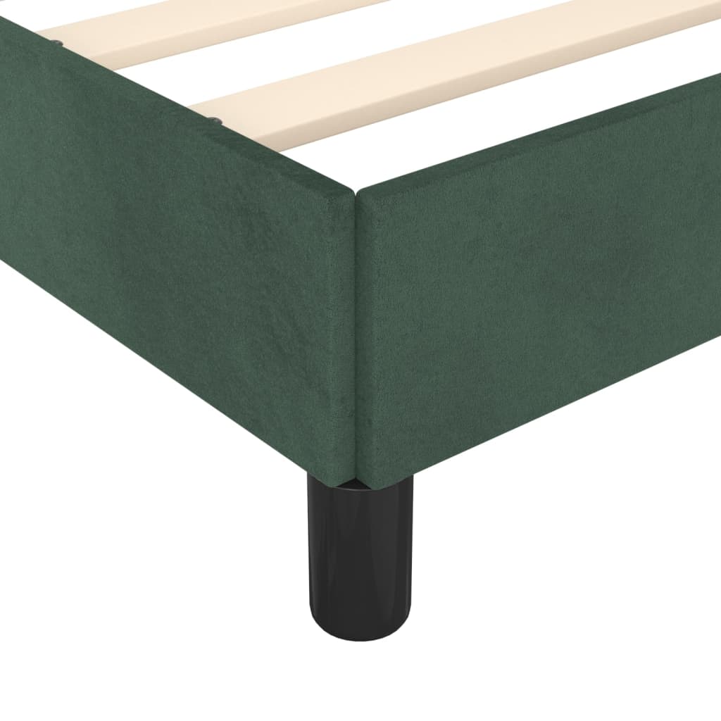 Velvet Dark Green Small Double Bed Frame 120x190 cm
