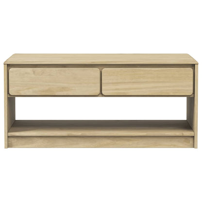 Coffee Table SAUDA Oak 99x55x45 cm Solid Wood Pine