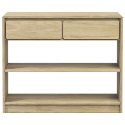 Solid Oak Console Table SAUDA - 89.5x36.5x73 cm Pine Wood