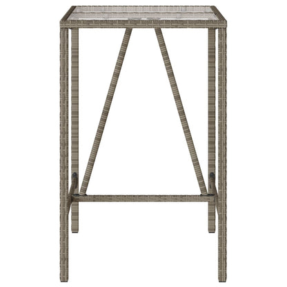Outdoor Bar Table Grey 70x70x110 cm Poly Rattan