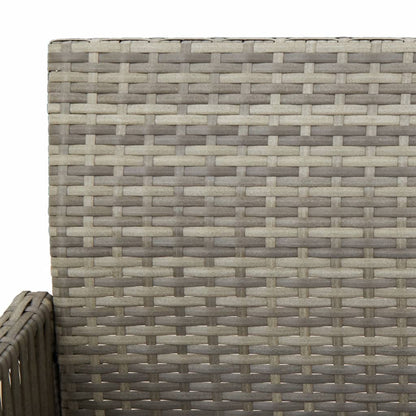 Set of 2 Grey Poly Rattan Garden Bar Stools - Stylish & Durable