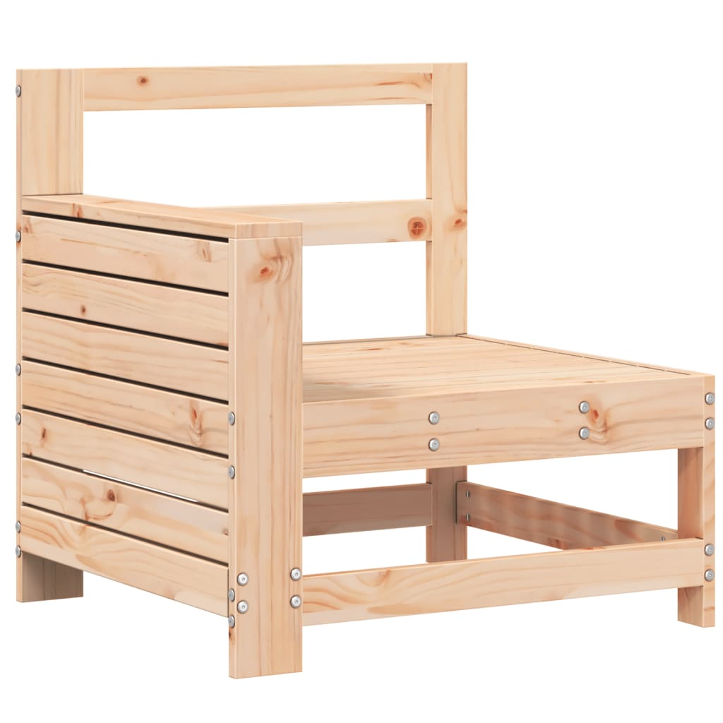 Solid Pine Garden Sofa with Armrest, 69x62x70.5 cm