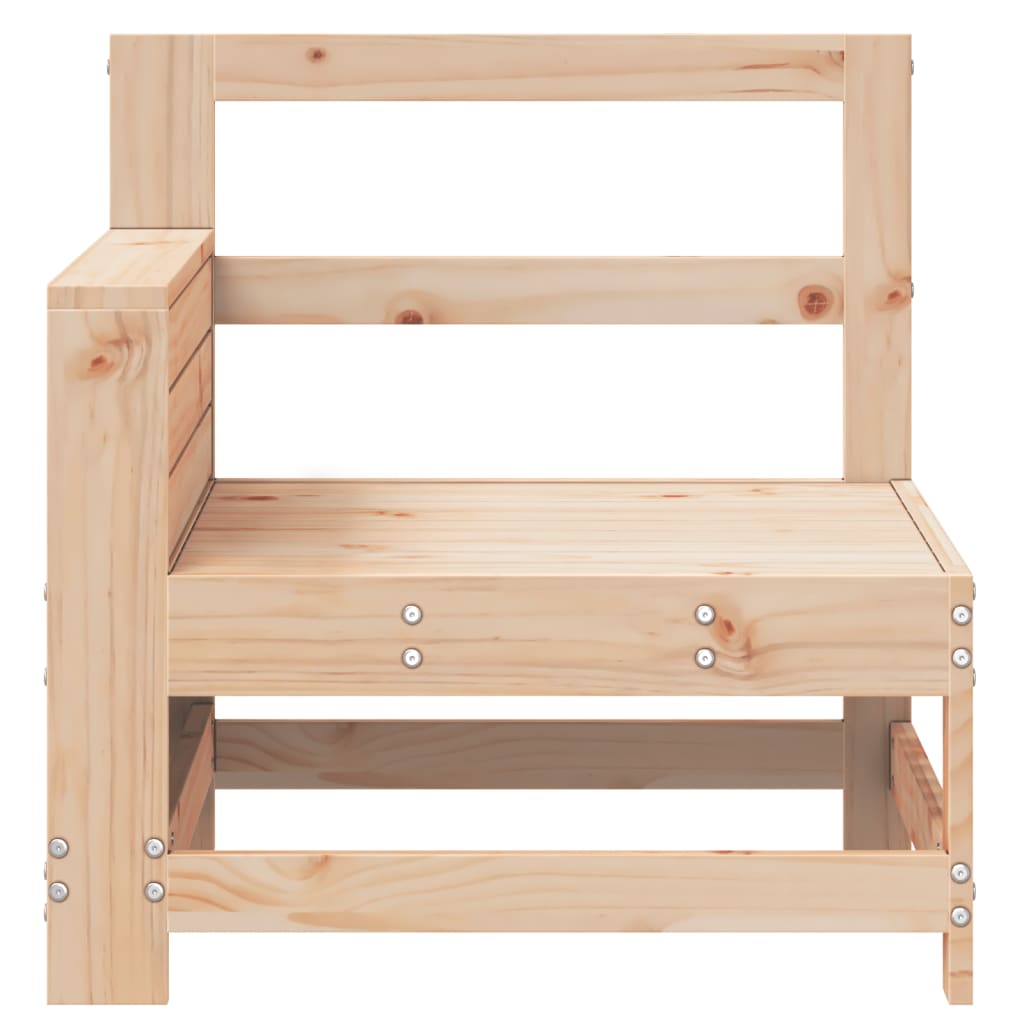 Solid Pine Garden Sofa with Armrest, 69x62x70.5 cm