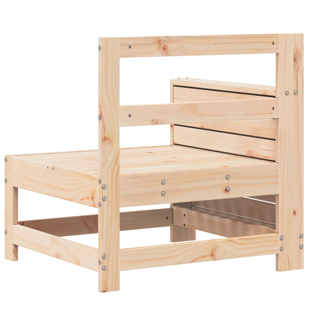 Solid Pine Garden Sofa with Armrest, 69x62x70.5 cm
