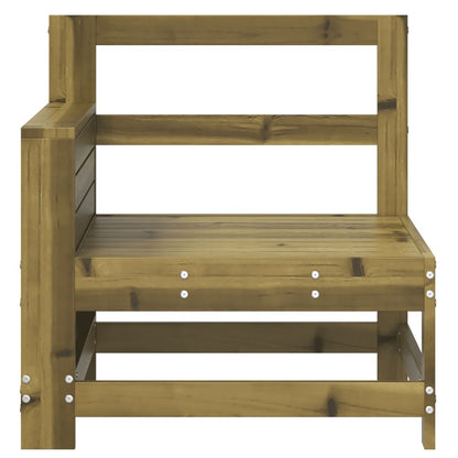 Impregnated Pine Wood Garden Sofa with Armrests - 69x62x70.5 cm