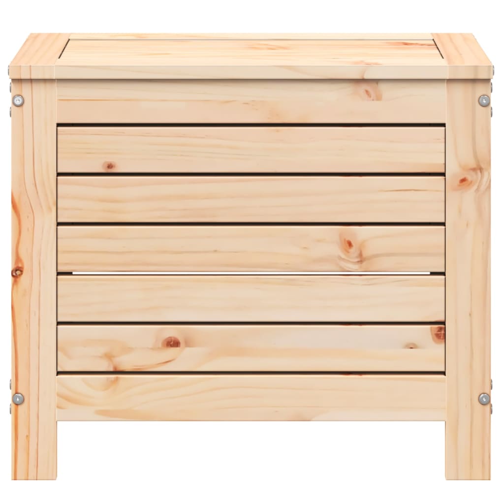 Solid Pine Wooden Garden Footstool - 62x31.5x52 cm