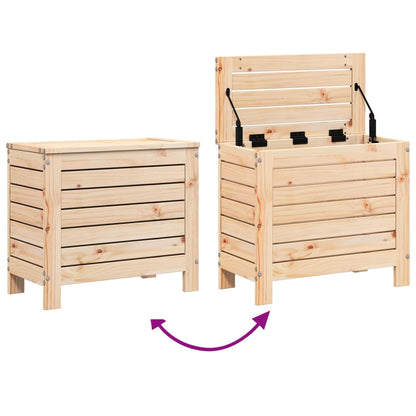 Solid Pine Wooden Garden Footstool - 62x31.5x52 cm
