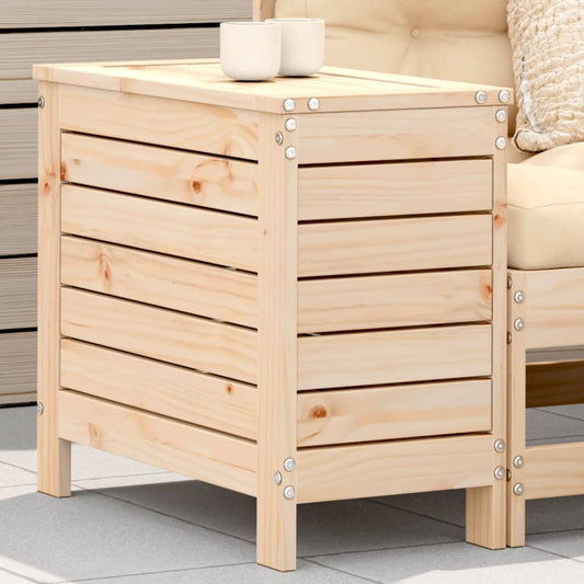 Solid Pine Wooden Garden Footstool - 62x31.5x52 cm