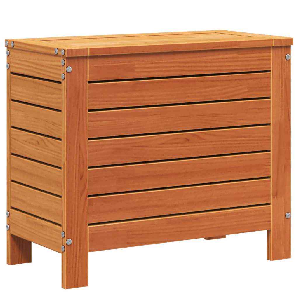 Garden Footstool Wax Brown Solid Pine Wood 62x31.5x52 cm