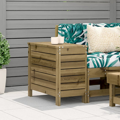 Impregnated Pine Wood Garden Footstool - 62x31.5x52 cm