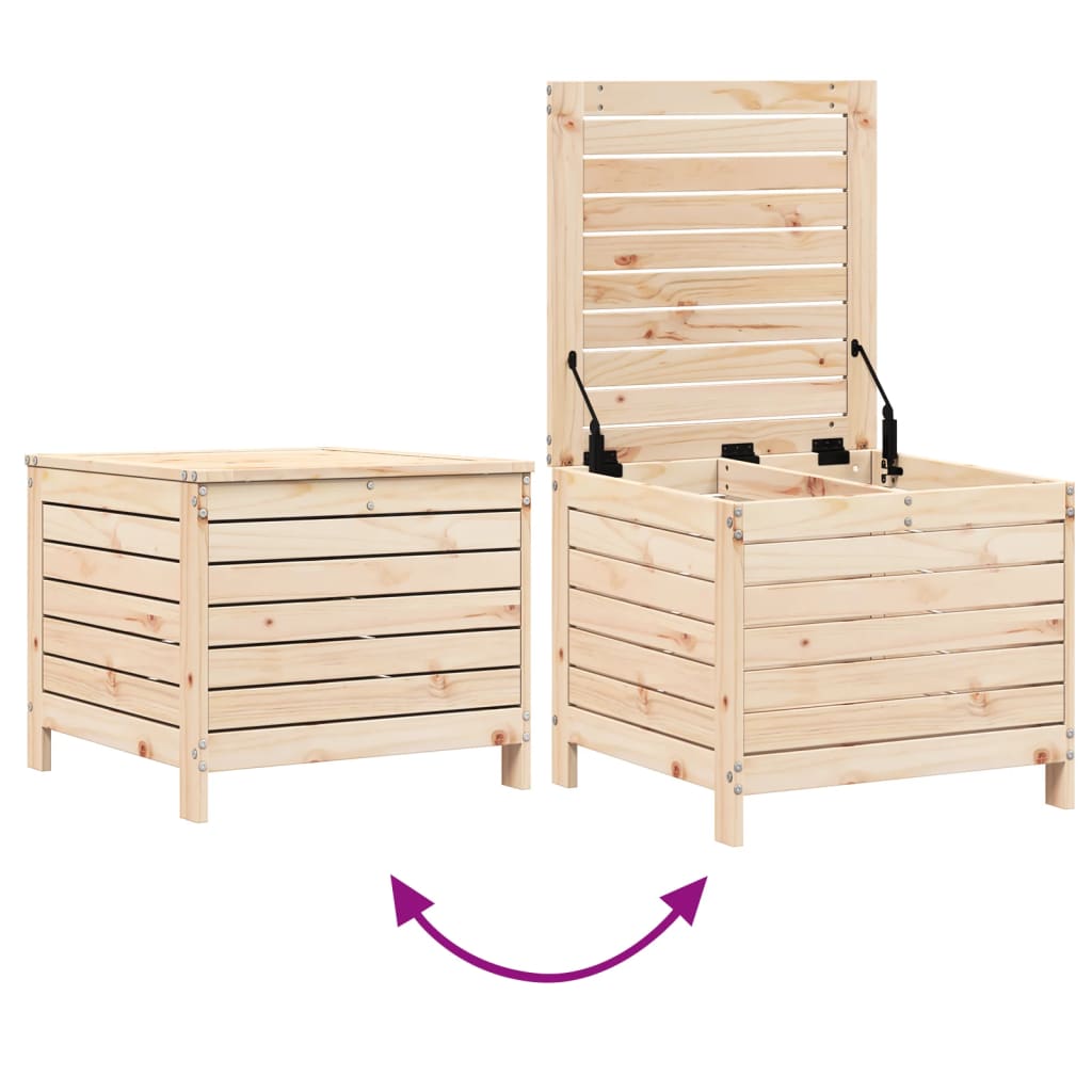 Solid Pine Garden Footstool 62x63.5x53.5 cm - Durable & Stylish Design
