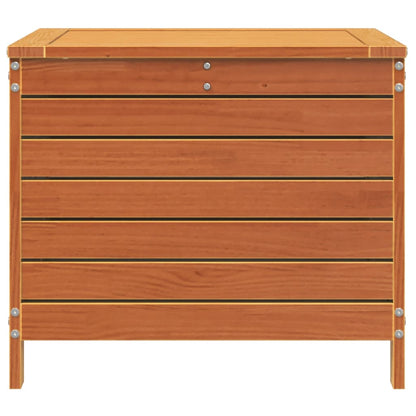 Solid Wood Pine Garden Footstool - Wax Brown, 62x63.5x53.5 cm