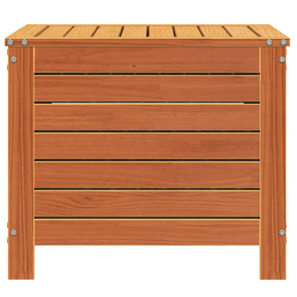 Solid Wood Pine Garden Footstool - Wax Brown, 62x63.5x53.5 cm
