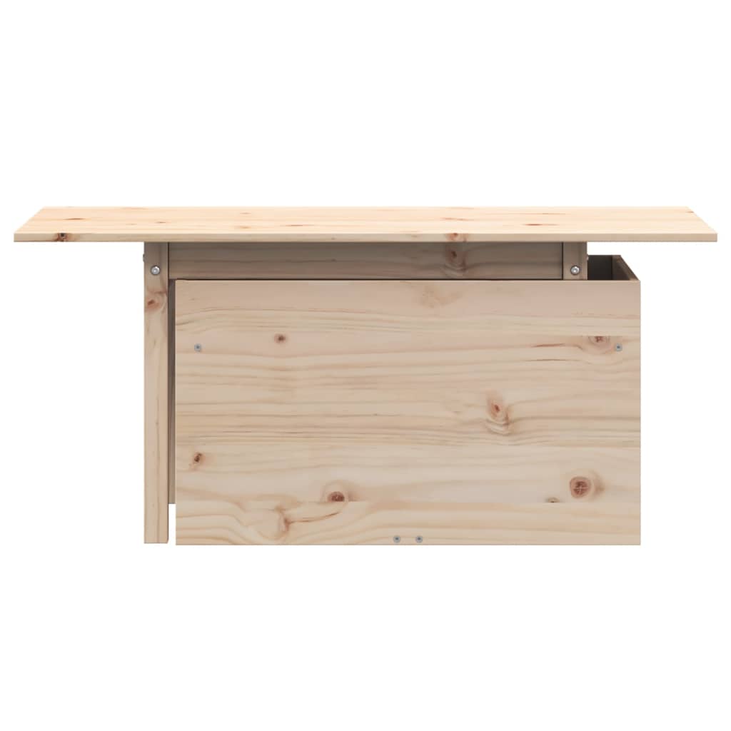 Solid Wood Pine Garden Table 100x50x75 cm - Natural Elegance