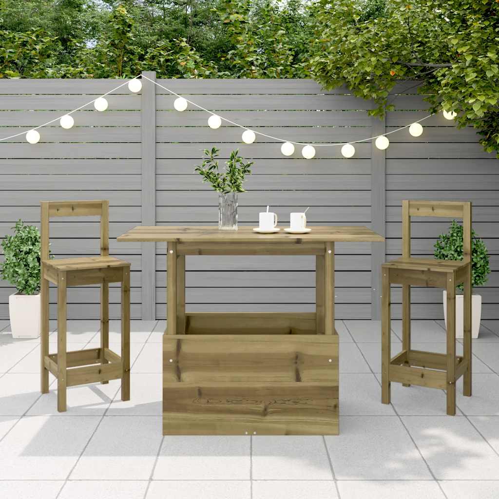 Impregnated Pine Wood Garden Table 100x50x75 cm