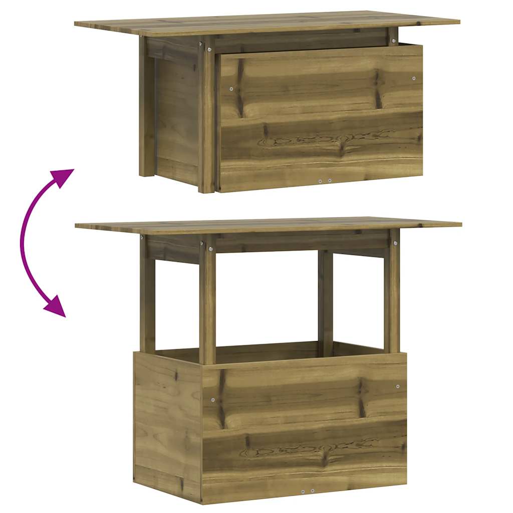 Impregnated Pine Wood Garden Table 100x50x75 cm