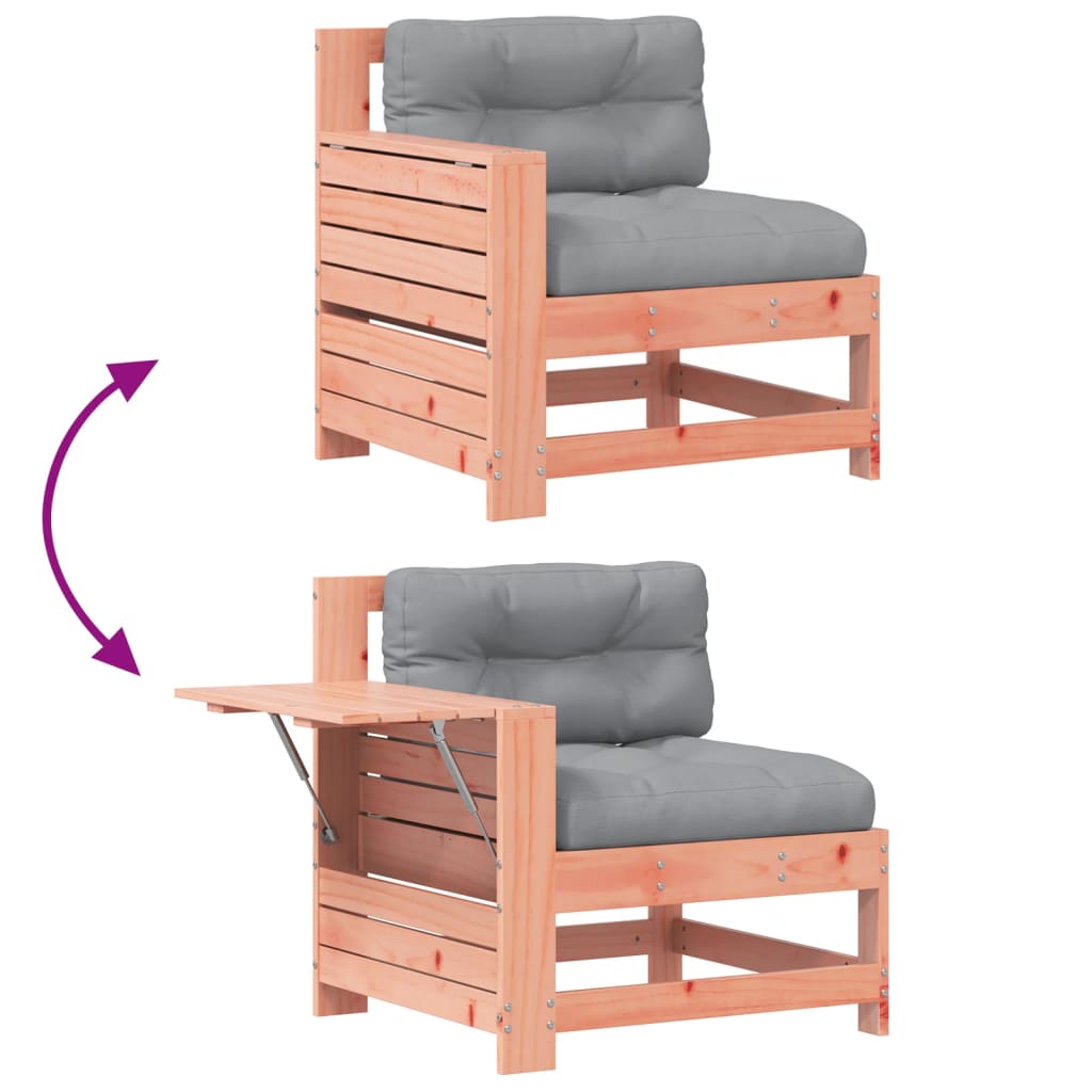 Solid Wood Douglas Garden Sofa with Cushions & Armrests