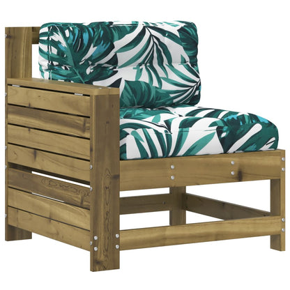 Pine Wood Garden Sofa with Cushions and Armrest - Durable Comfort