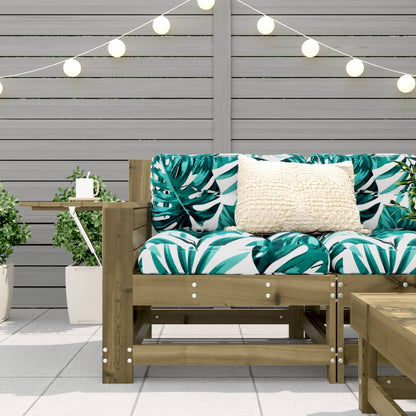 Pine Wood Garden Sofa with Cushions and Armrest - Durable Comfort