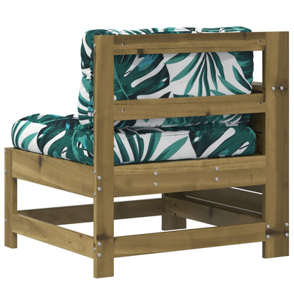 Pine Wood Garden Sofa with Cushions and Armrest - Durable Comfort