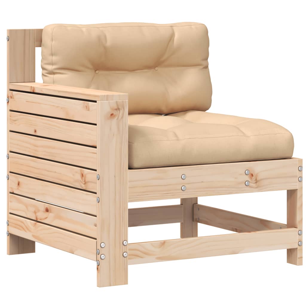 Solid Wood Pine Garden Sofa with Cushions - Comfort & Elegance