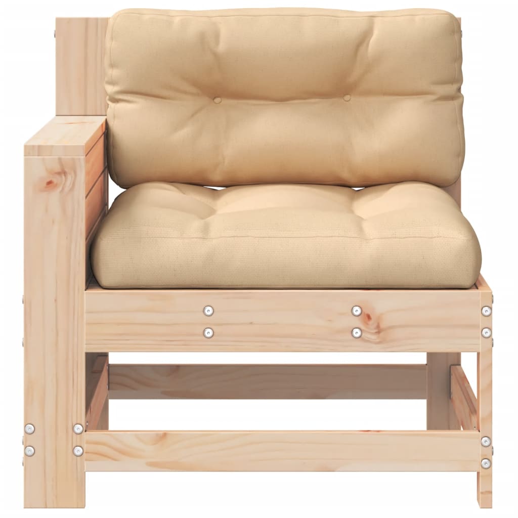 Solid Wood Pine Garden Sofa with Cushions - Comfort & Elegance