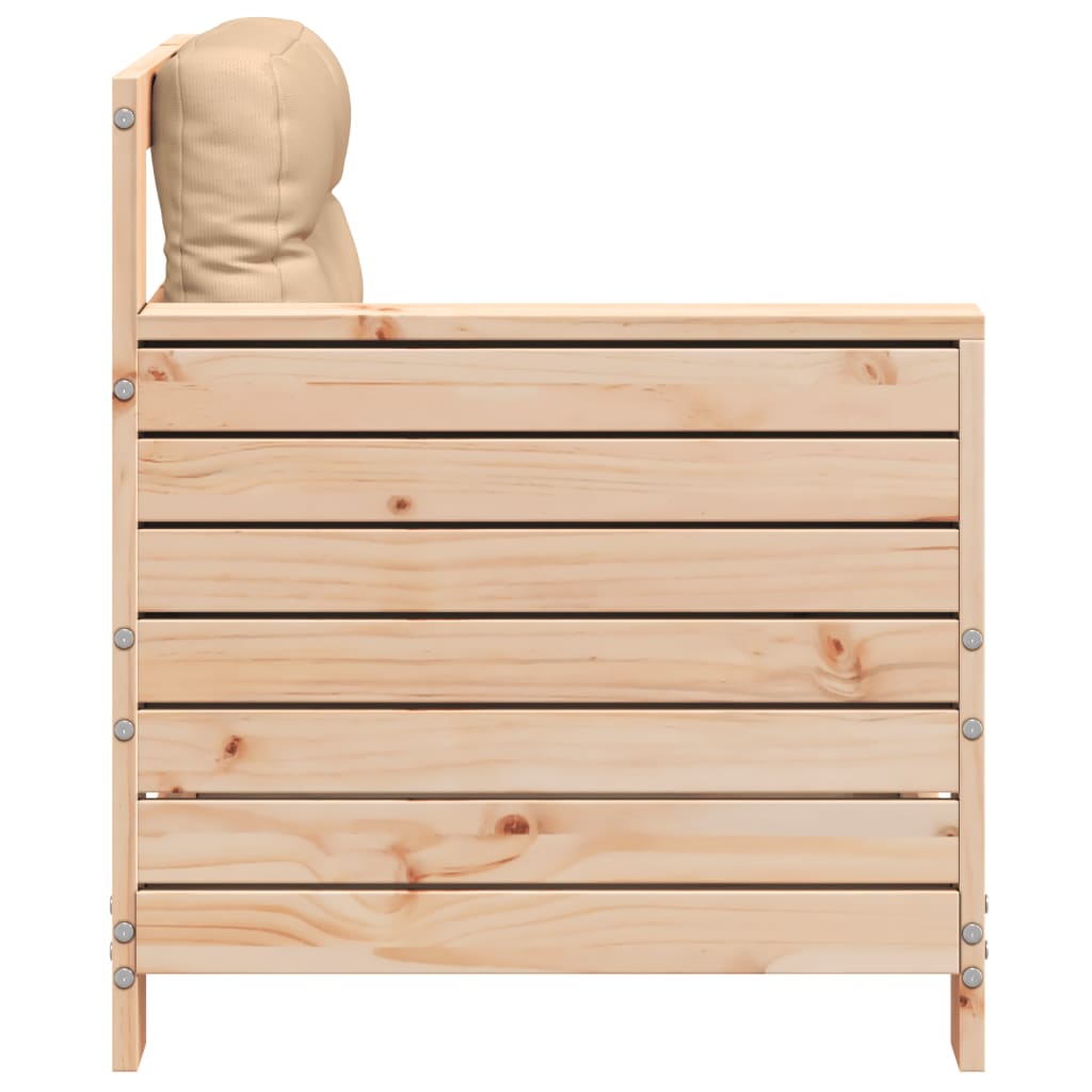Solid Wood Pine Garden Sofa with Cushions - Comfort & Elegance