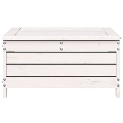 White Pine Garden Footstool with Cushion - Solid Wood Comfort