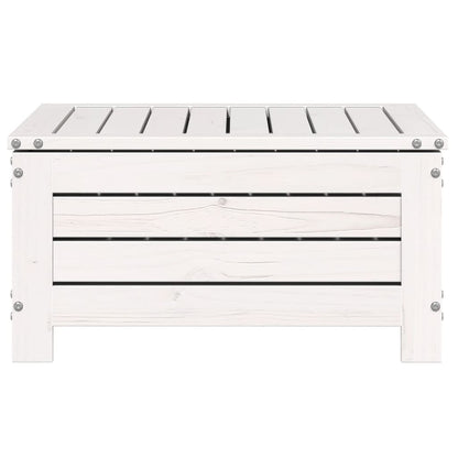 White Pine Garden Footstool with Cushion - Solid Wood Comfort
